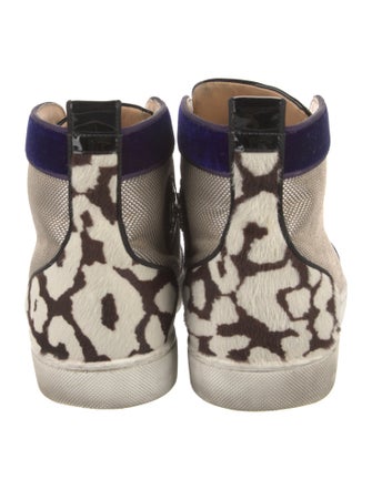 Christian Louboutin Spike Accents Canvas Sneakers