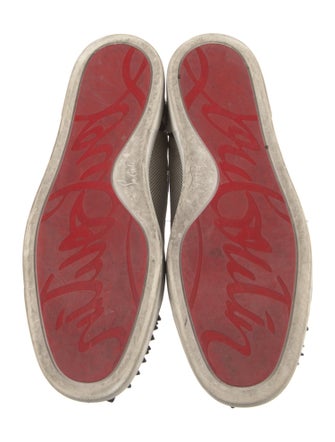 Christian Louboutin Spike Accents Canvas Sneakers