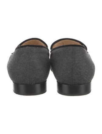 Christian Louboutin Spike Accents Wool Loafers