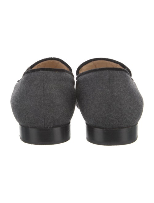 Christian Louboutin Spike Accents Wool Loafers