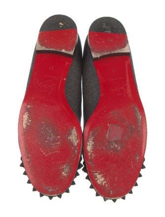 Christian Louboutin Spike Accents Wool Loafers