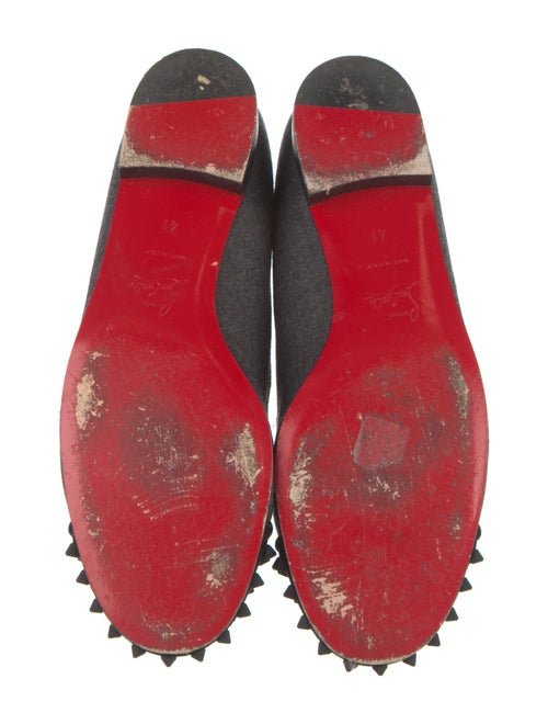 Christian Louboutin Spike Accents Wool Loafers
