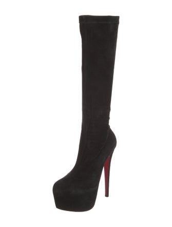 Christian Louboutin Suede Sock Boots