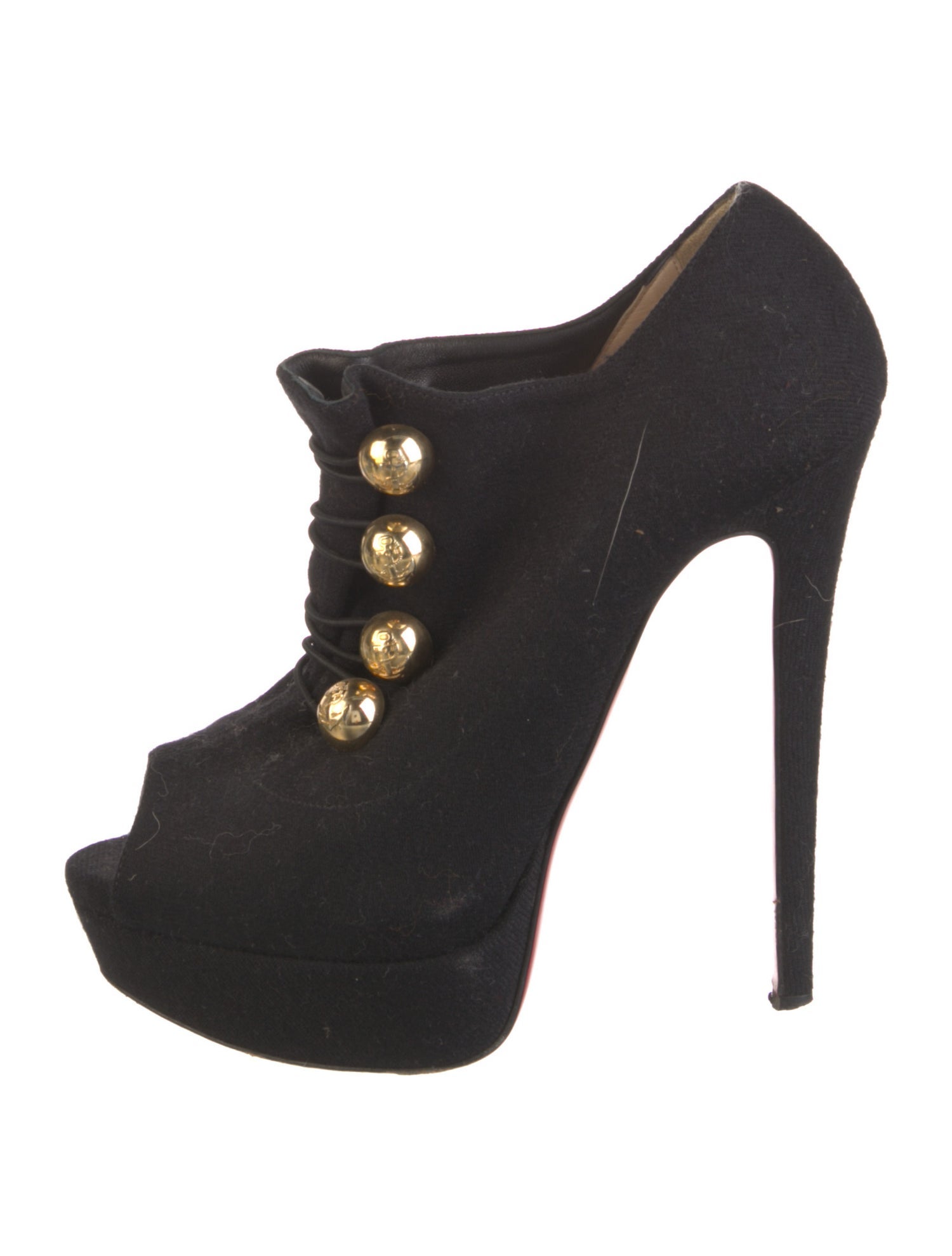 Christian Louboutin Wool Lace-Up Boots