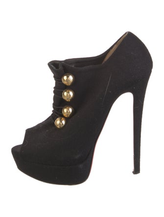 Christian Louboutin Wool Lace-Up Boots