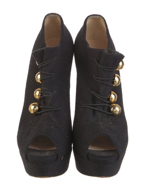 Christian Louboutin Wool Lace-Up Boots