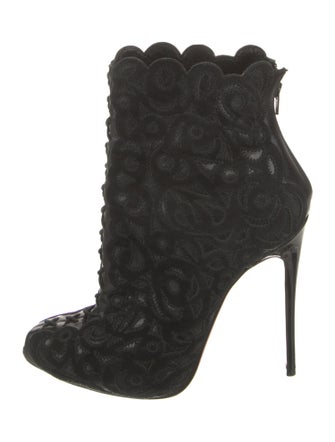 Christian Louboutin Suede Scalloped Accent Pumps