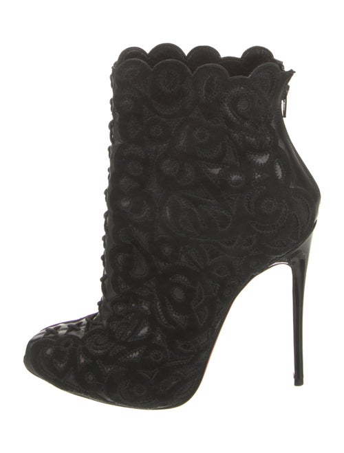 Christian Louboutin Suede Scalloped Accent Pumps