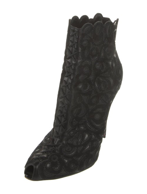 Christian Louboutin Suede Scalloped Accent Pumps