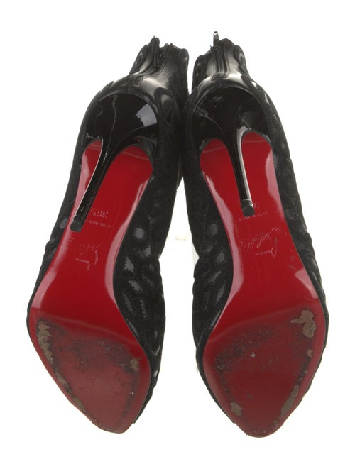 Christian Louboutin Suede Scalloped Accent Pumps