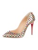 Christian Louboutin Spike Accents Patent Leather Pumps