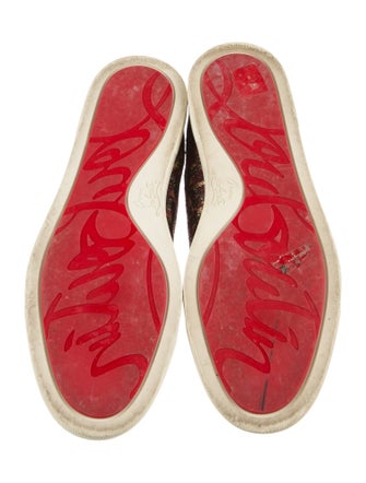 Christian Louboutin Suede Printed Sneakers