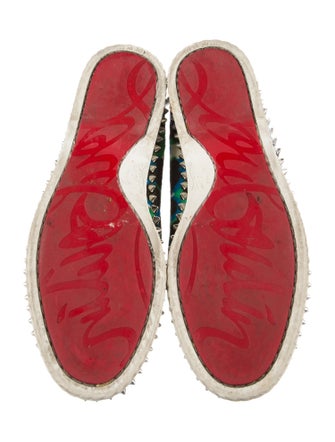 Christian Louboutin Rockstud Accents Ponyhair Sneakers