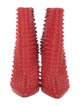 Christian Louboutin Spike Accents Leather Lace-Up Boots
