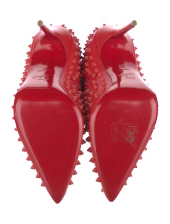 Christian Louboutin Spike Accents Leather Lace-Up Boots