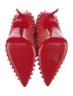 Christian Louboutin Spike Accents Leather Lace-Up Boots