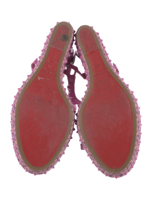 Christian Louboutin Patent Leather Studded Accents Espadrilles