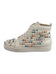 Christian Louboutin Spike Accents Leather Sneakers