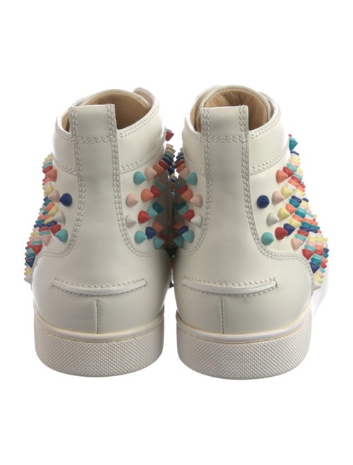 Christian Louboutin Spike Accents Leather Sneakers