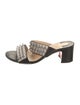 Christian Louboutin Leather Studded Accents Slides