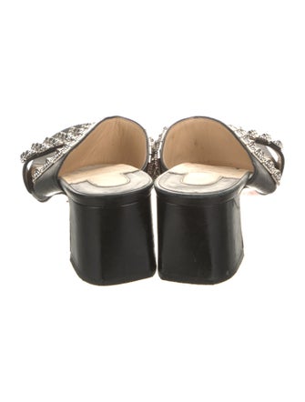 Christian Louboutin Leather Studded Accents Slides