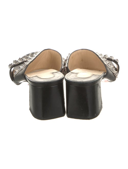 Christian Louboutin Leather Studded Accents Slides