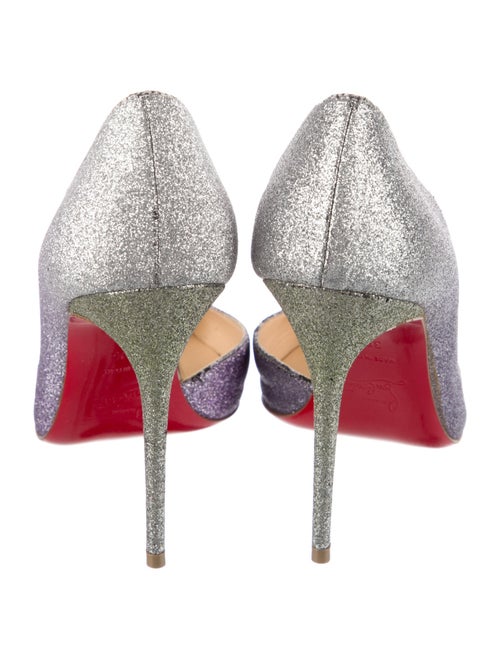 Christian Louboutin Glitter Glitter Accents D'Orsay Pumps