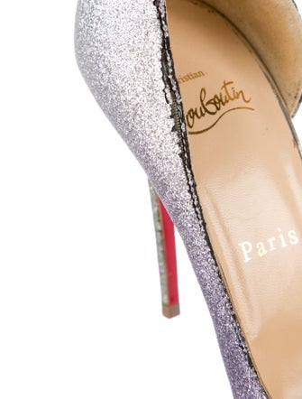 Christian Louboutin Glitter Glitter Accents D'Orsay Pumps