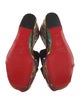 Christian Louboutin Suede Printed Slides