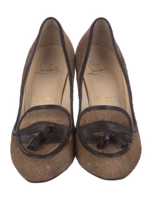 Christian Louboutin Ponyhair Tassel Accents Pumps