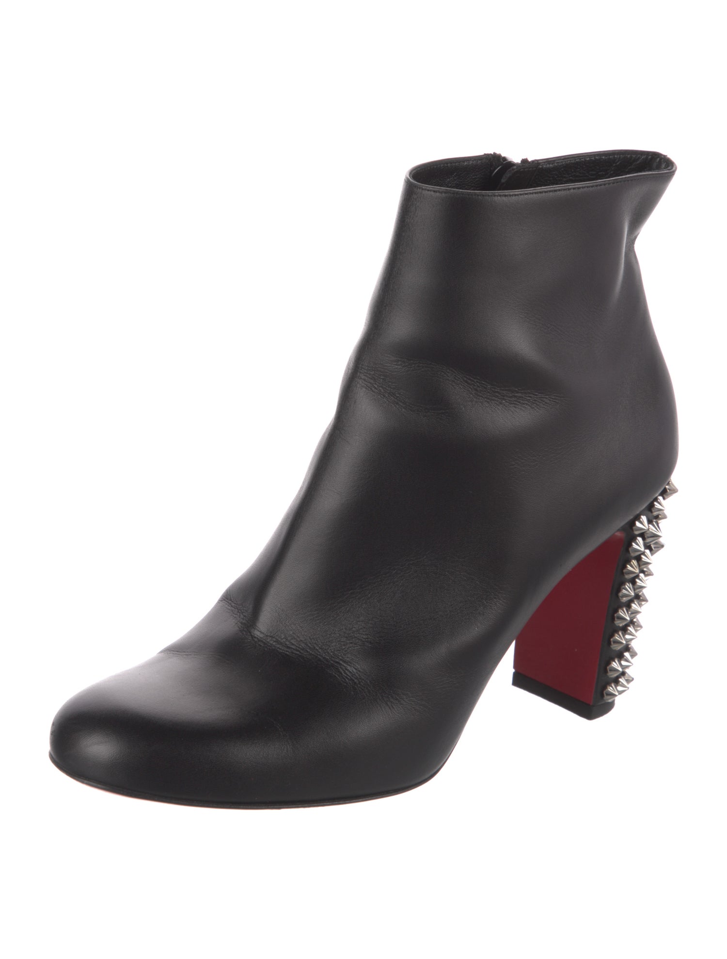 Christian Louboutin Spike Accents Leather Boots