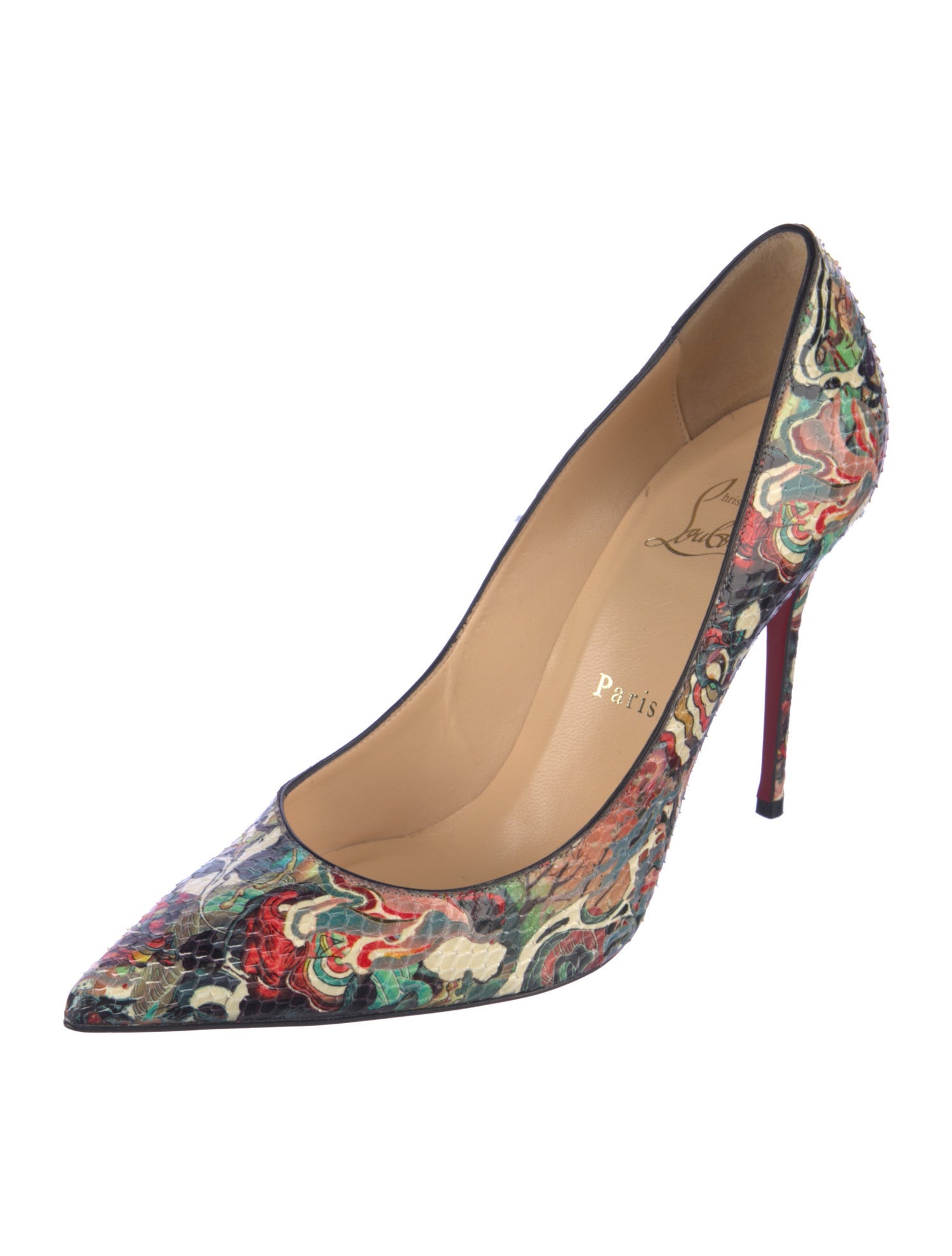 Christian Louboutin Snakeskin Printed Pumps