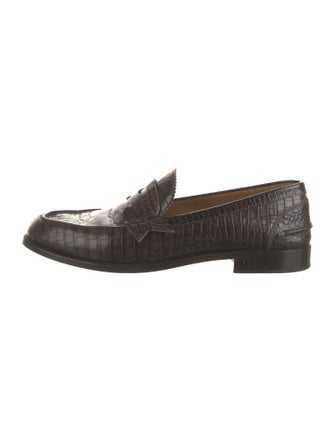 Christian Louboutin Crocodile Dress Loafers