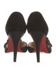 Christian Louboutin Velvet Bow Accents D'Orsay Pumps