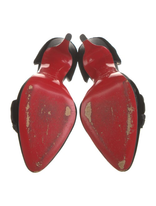 Christian Louboutin Velvet Bow Accents D'Orsay Pumps