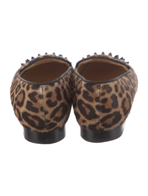 Christian Louboutin Spike Accents Ponyhair Loafers