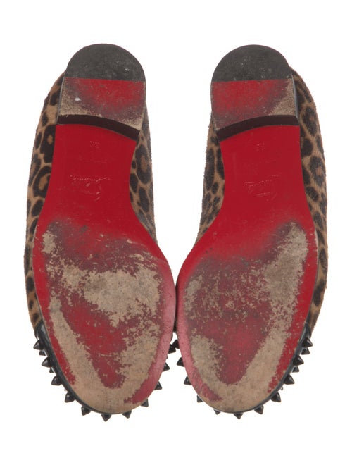 Christian Louboutin Spike Accents Ponyhair Loafers