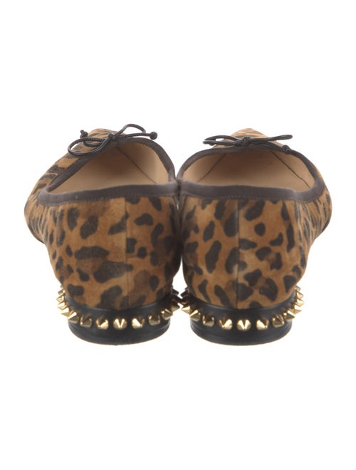 Christian Louboutin Spike Accents Suede Flats