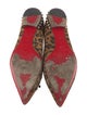 Christian Louboutin Spike Accents Suede Flats