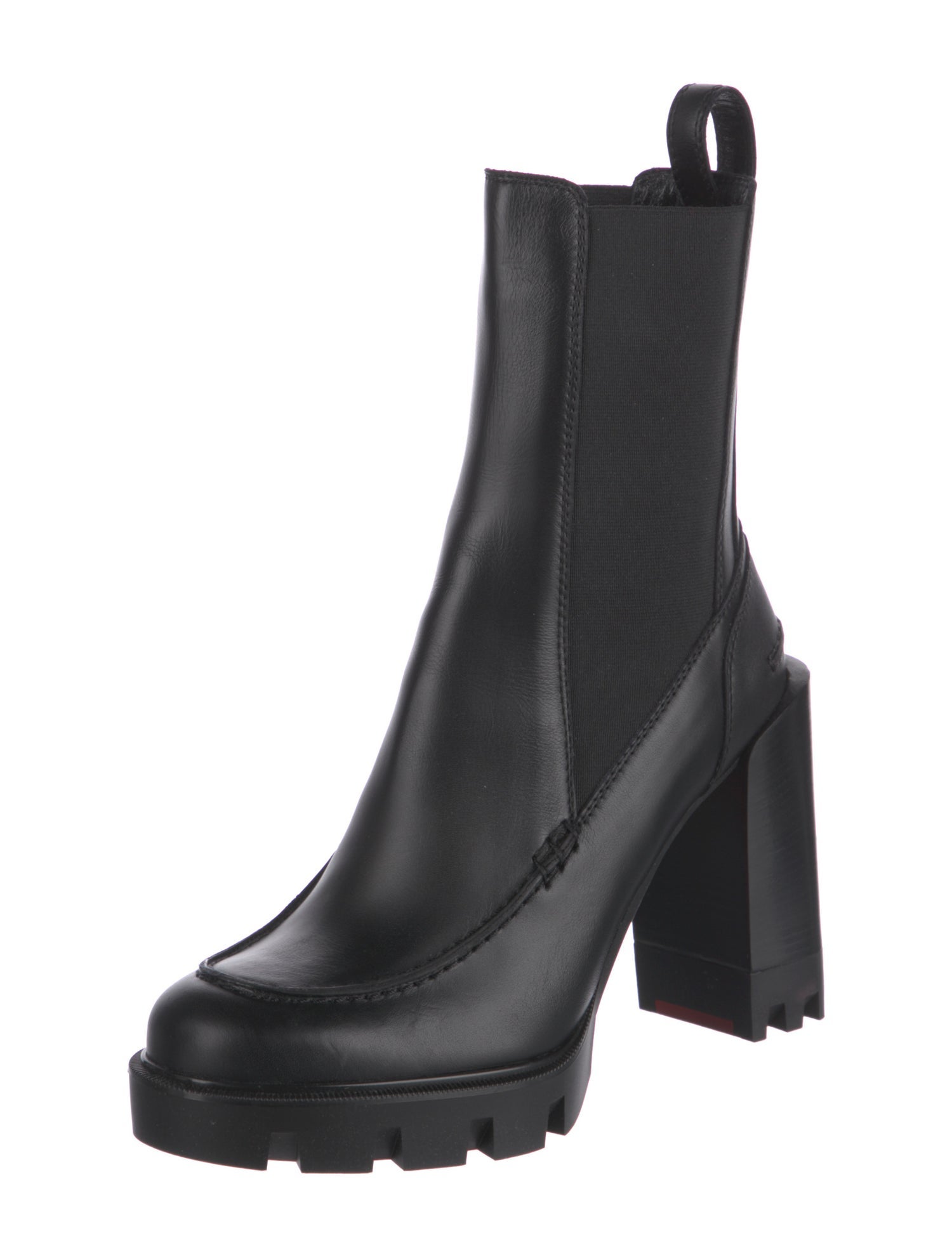 Christian Louboutin Spike Accents Leather Chelsea Boots