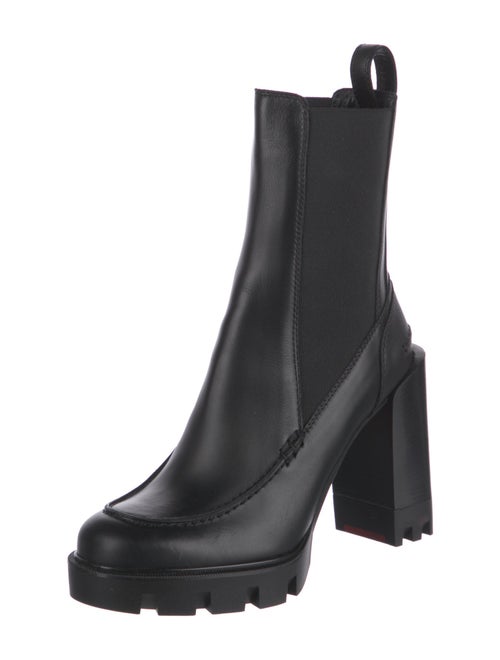 Christian Louboutin Spike Accents Leather Chelsea Boots