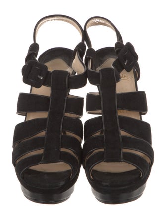Christian Louboutin Suede Slingback Sandals