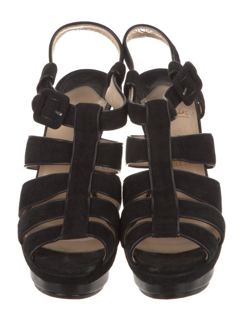 Christian Louboutin Suede Slingback Sandals
