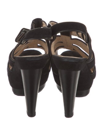 Christian Louboutin Suede Slingback Sandals