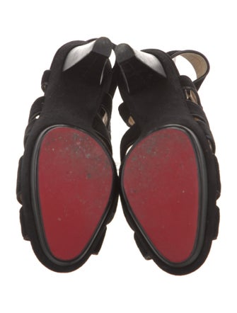 Christian Louboutin Suede Slingback Sandals