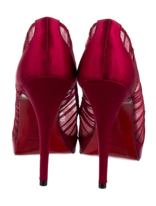 Christian Louboutin Satin Cutout Accent Pumps