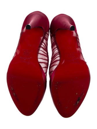 Christian Louboutin Satin Cutout Accent Pumps