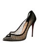 Christian Louboutin Suede Lace Pattern Pumps