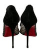 Christian Louboutin Suede Lace Pattern Pumps