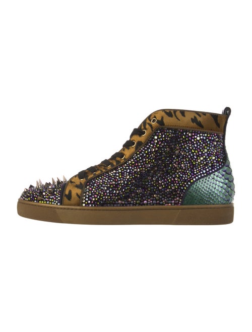 Christian Louboutin Spike Accents Crystal Sneakers